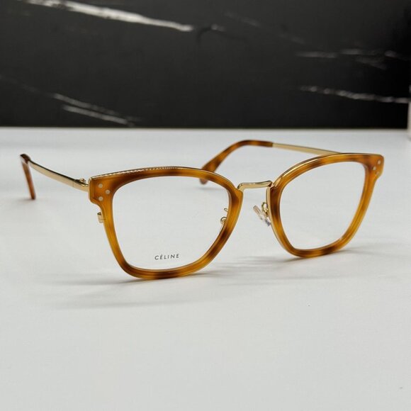 NEW CL50002U 055 CELINE EYEGLASSES WOMEN LIGHT HAVANA EYEWEAR CELINE CL 50002U - Picture 4 of 12